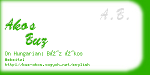 akos buz business card
